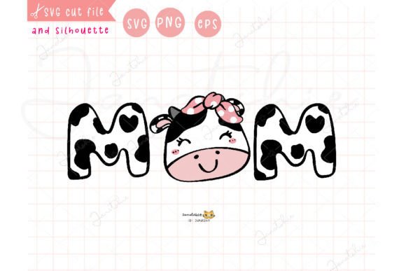 Cute Mom Word Mother Cow Cartoon SVG: A Designer’s Review